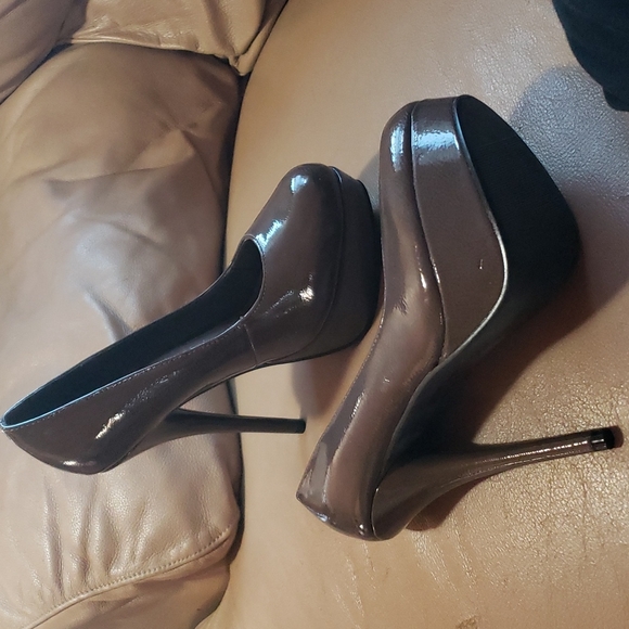 Brown platform stiletto heels - Picture 5 of 10